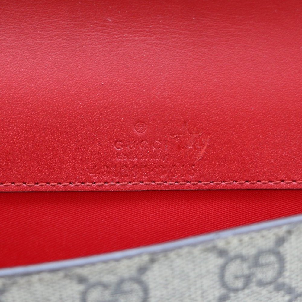 12545 - Gucci GG Supreme Mini Bag With Cherries 481291 - Picture 6 of 12